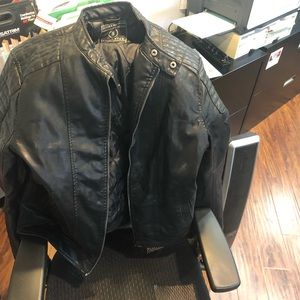 Indigo Star Black Leather Jacket